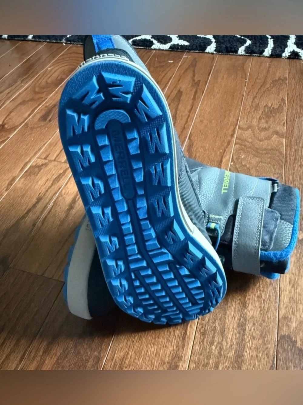 Merrell Kids Gray and Blue Waterproof Snow Boots